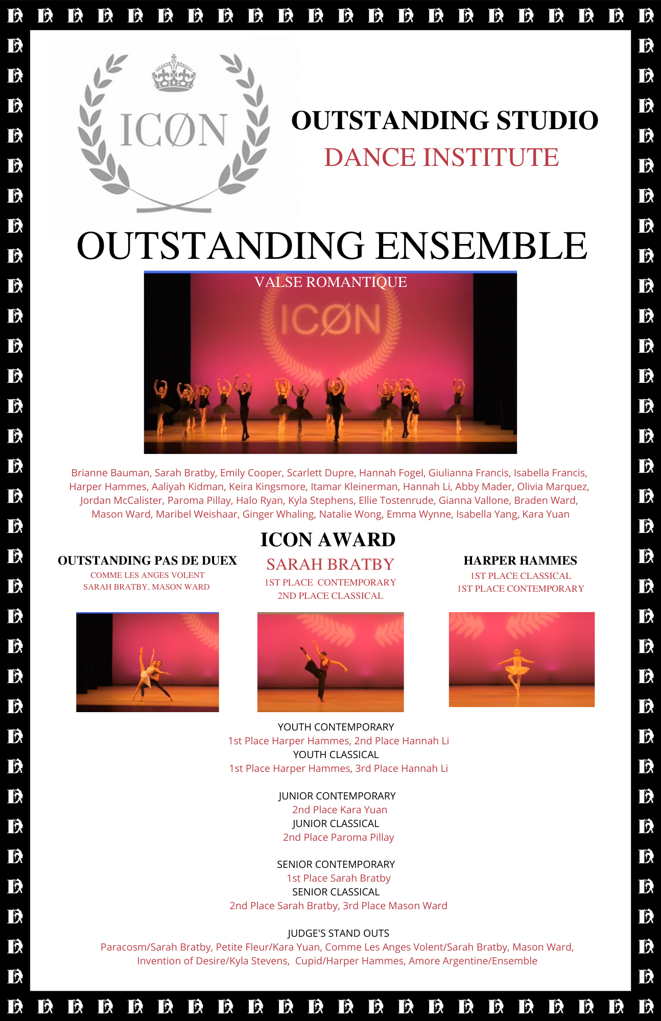 ICON OUTSTANDING STUDIO DANCE INSTITUTE.