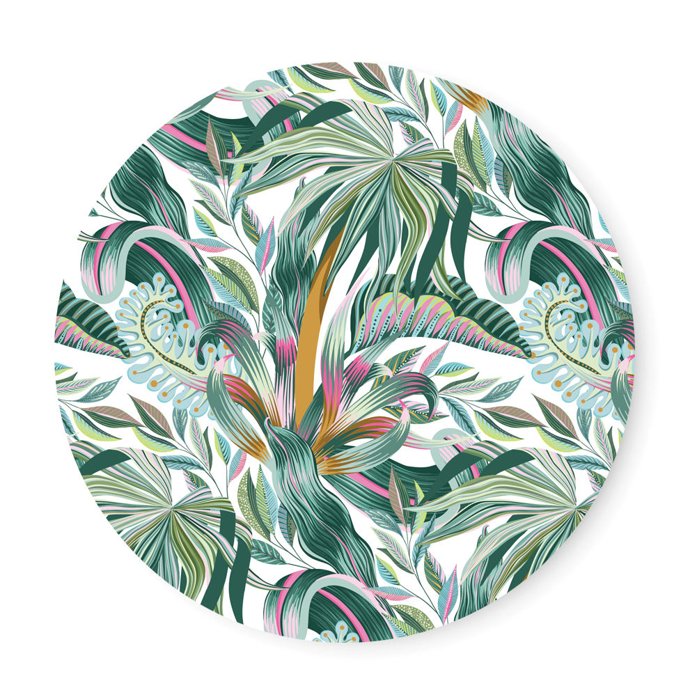 תחתית/פלייסמט פיויסי עגול- דגם דקל