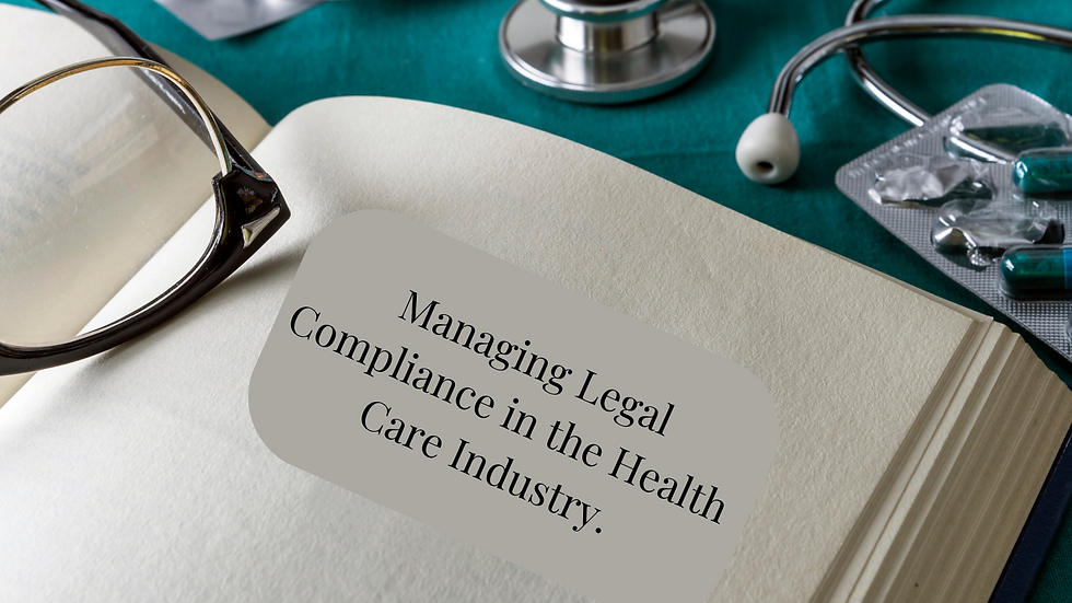 The book covers Managing Legal Compliance in the Health Care Industry, a comprehensive resource on navigating legal and compliance challenges in healthcare.