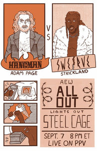 Hangman VS Swerve Steel Cage Match