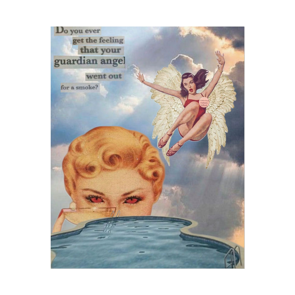 Miniatura: Quirky Guardian Angel Collage Art