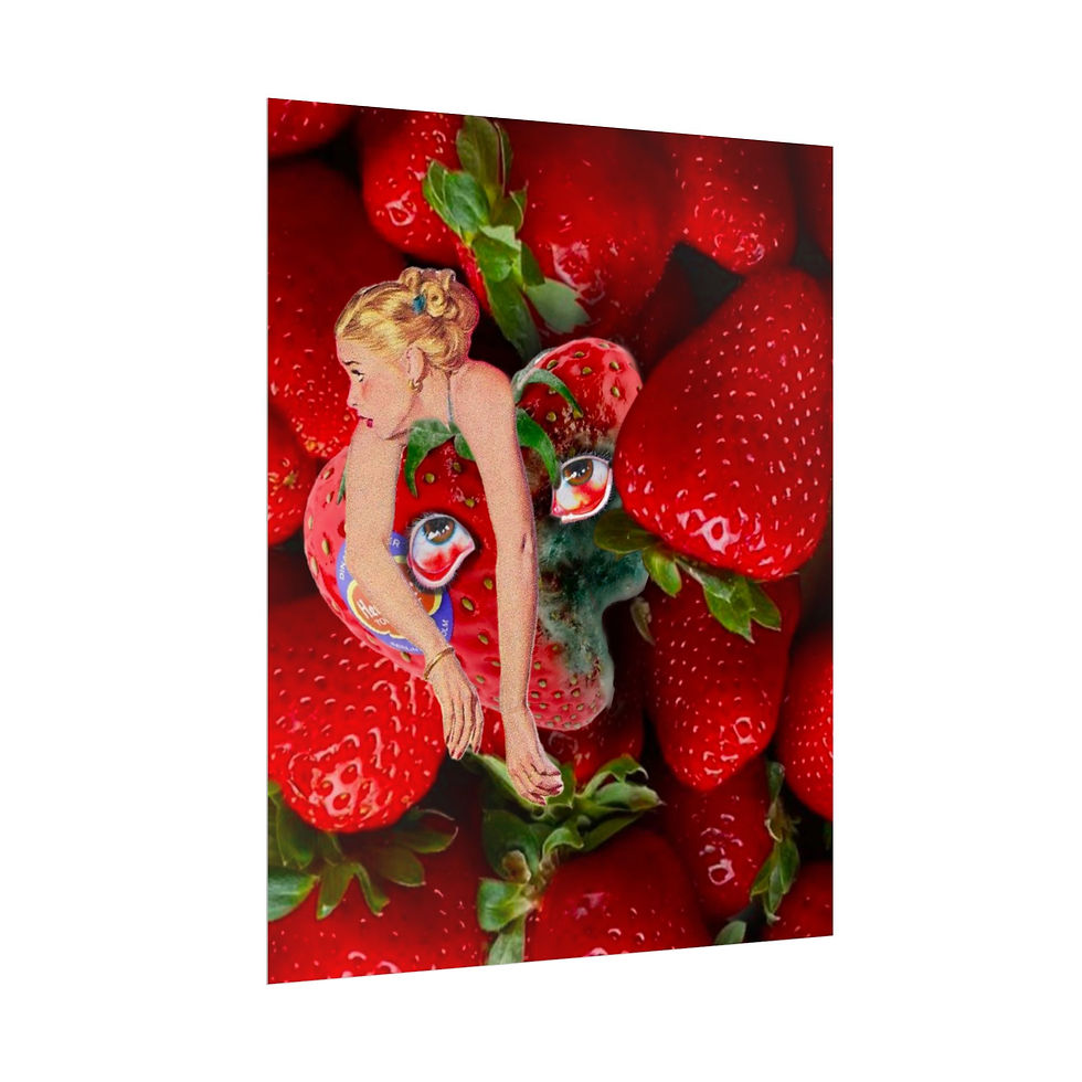 Thumbnail: Surreal Strawberry Collage Art