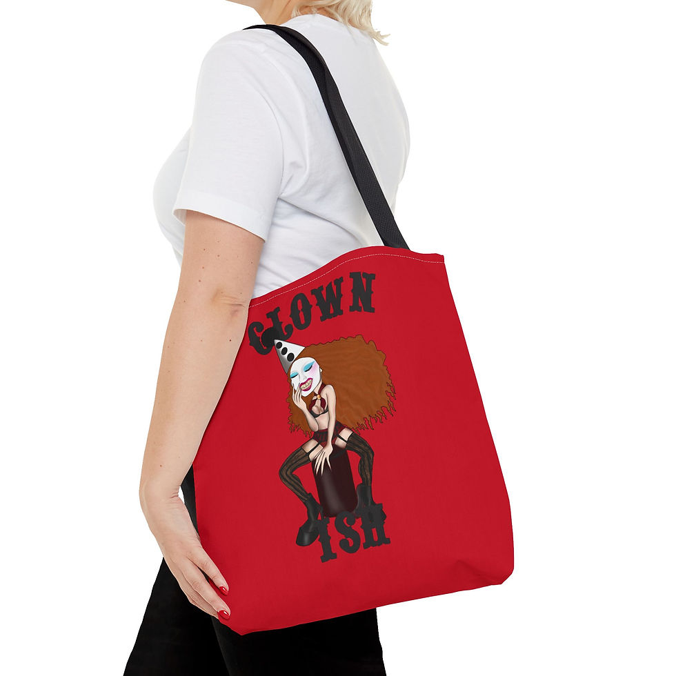 Thumbnail: Clown Illustration Tote Bag - Chappell Roan Inspired