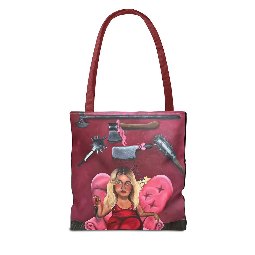 Miniatura: Femme Fatale Throne Tote Bag 