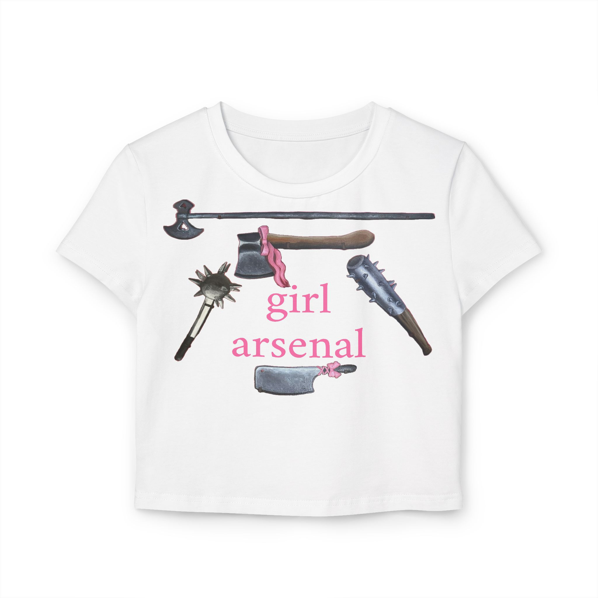 Empowering Women's Baby Tee - 'Girl Arsenal' Graphic T-Shirt