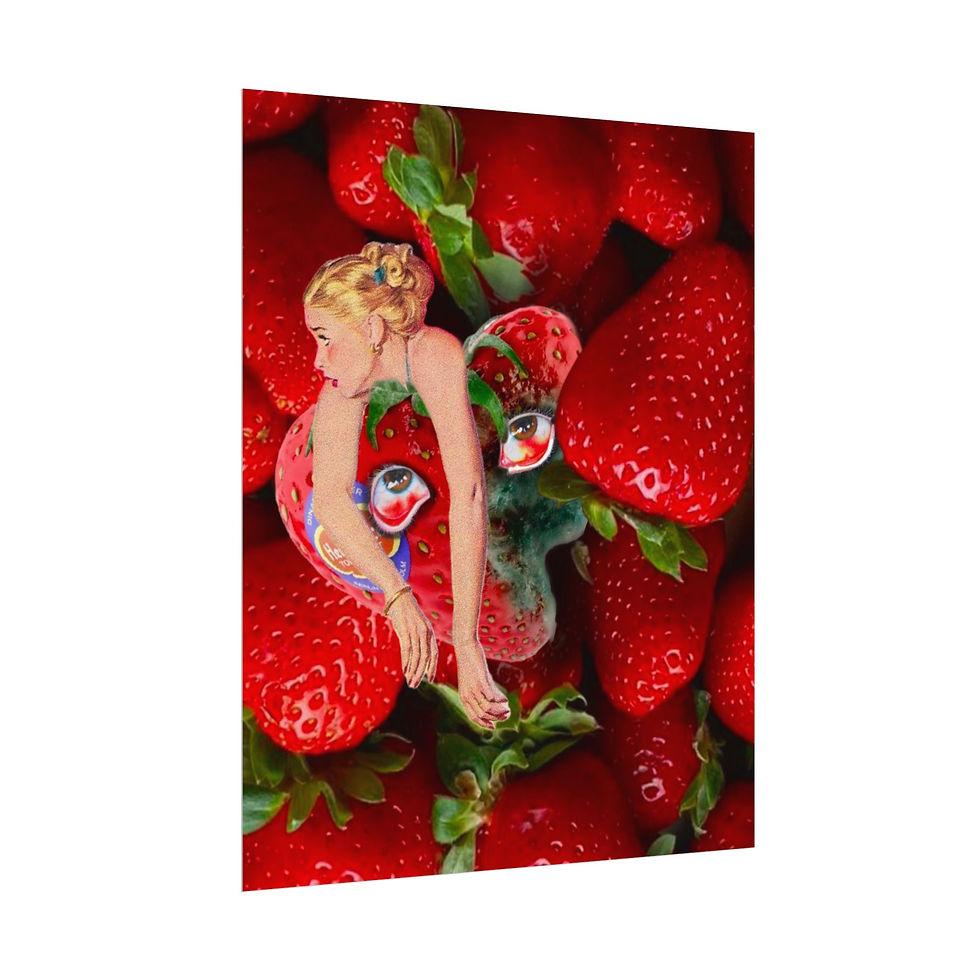 Thumbnail: Surreal Strawberry Collage Art