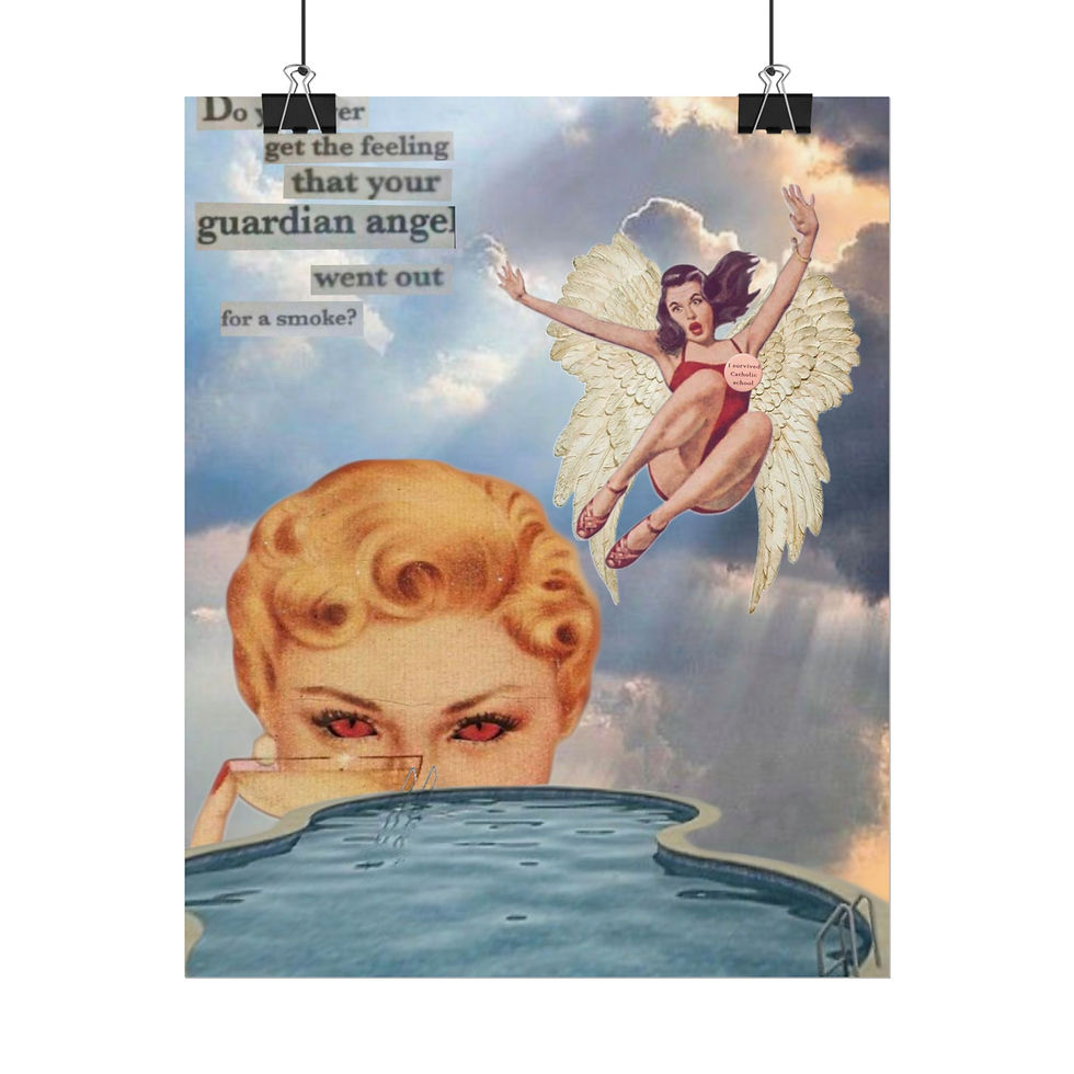Miniatura: Quirky Guardian Angel Collage Art
