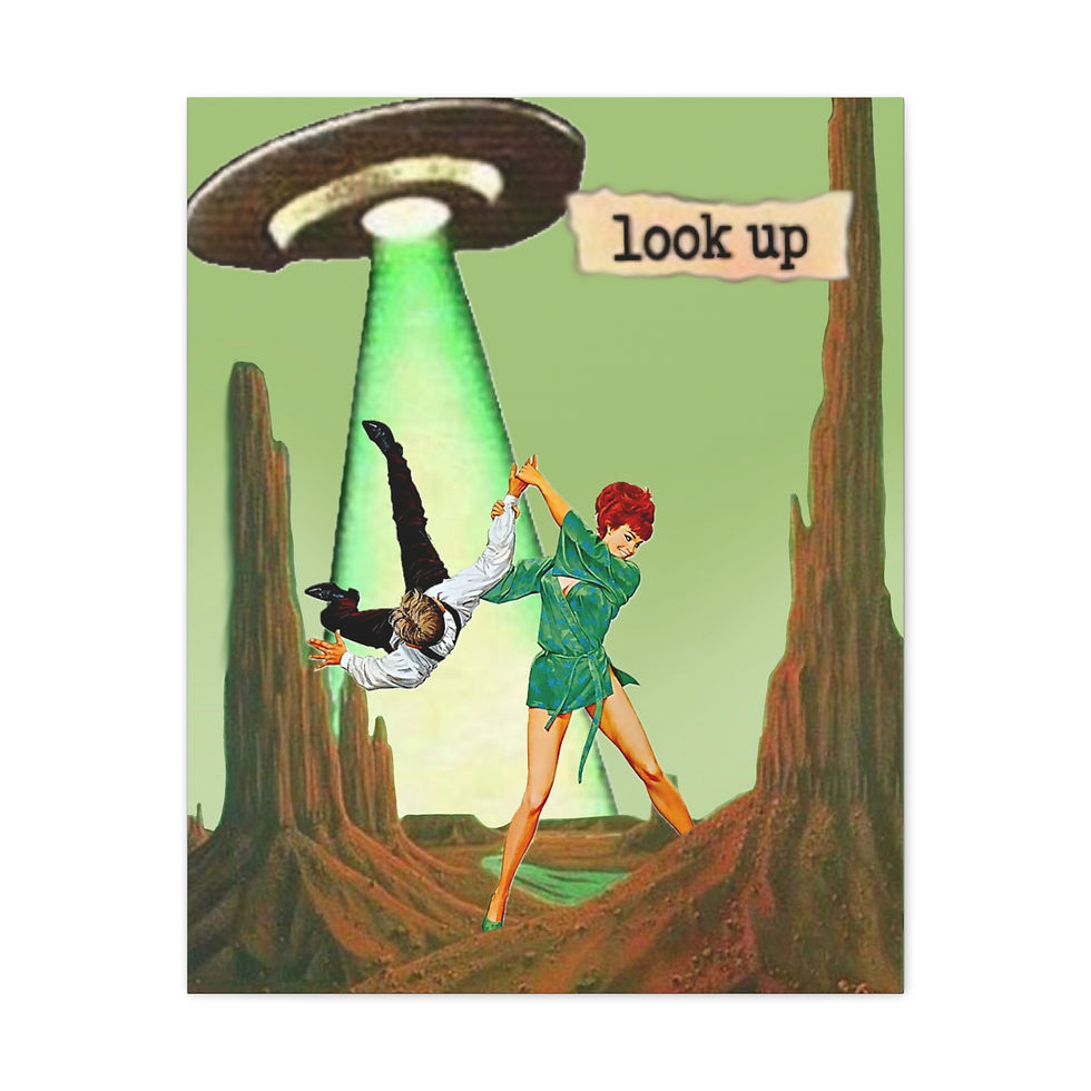 Miniatura: Retro Alien Abduction Collage Art 