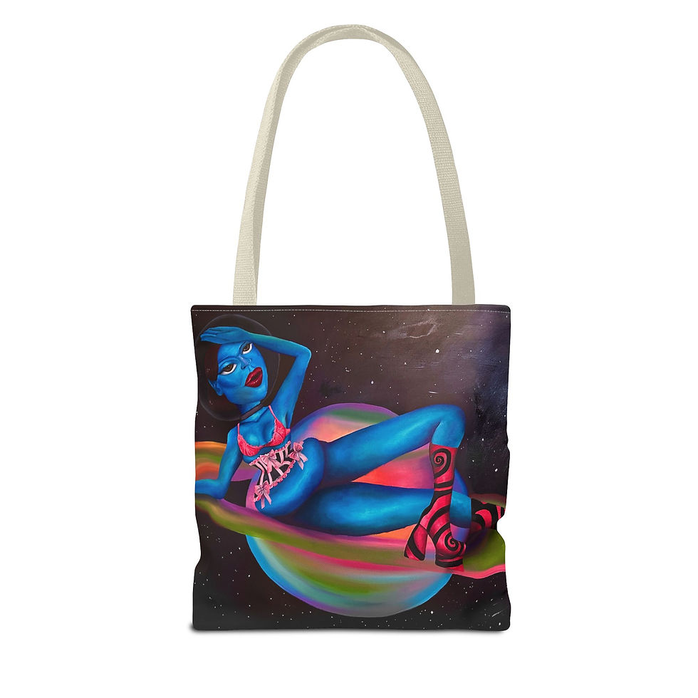 Miniatura: Alien Painting Tote Bag