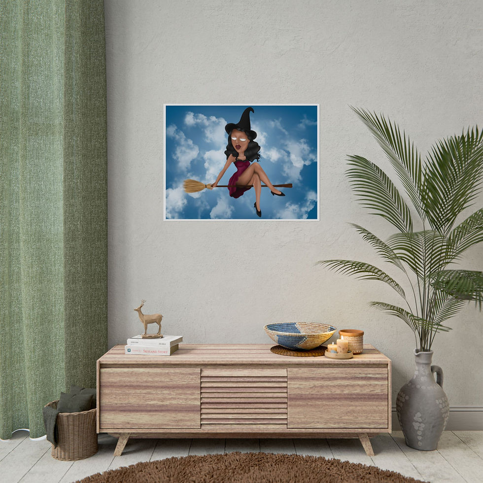Thumbnail: Whimsical Witch Wall Art 