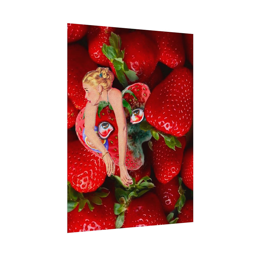 Thumbnail: Surreal Strawberry Collage Art
