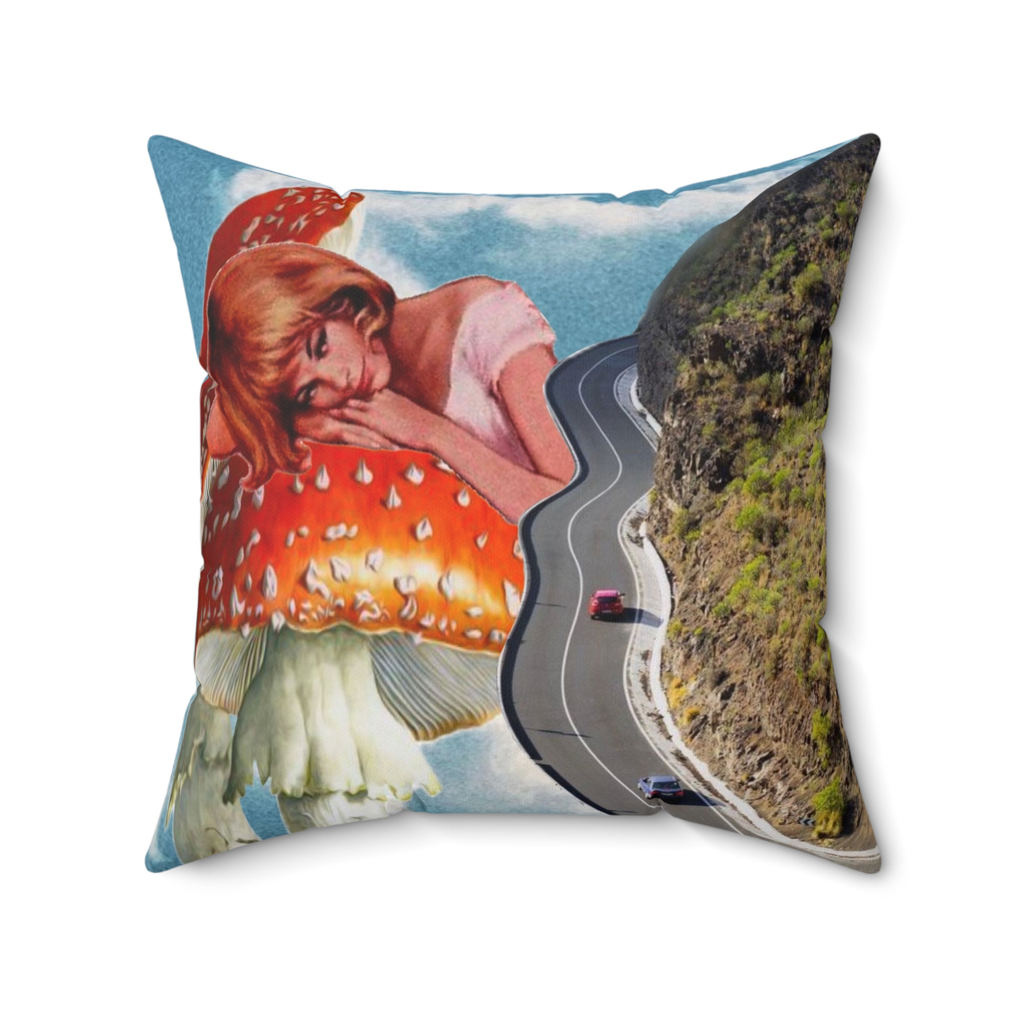 Whimsical Road Trip Pillow