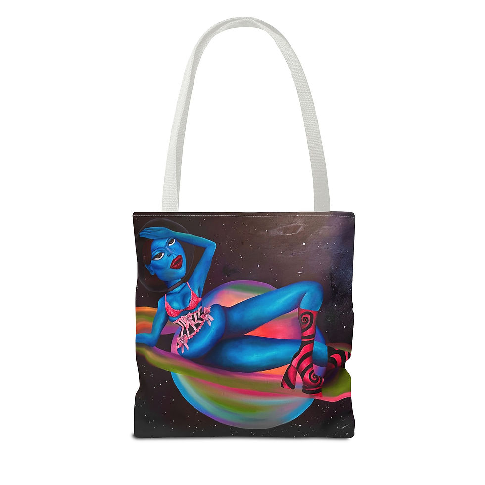 Miniatura: Alien Painting Tote Bag