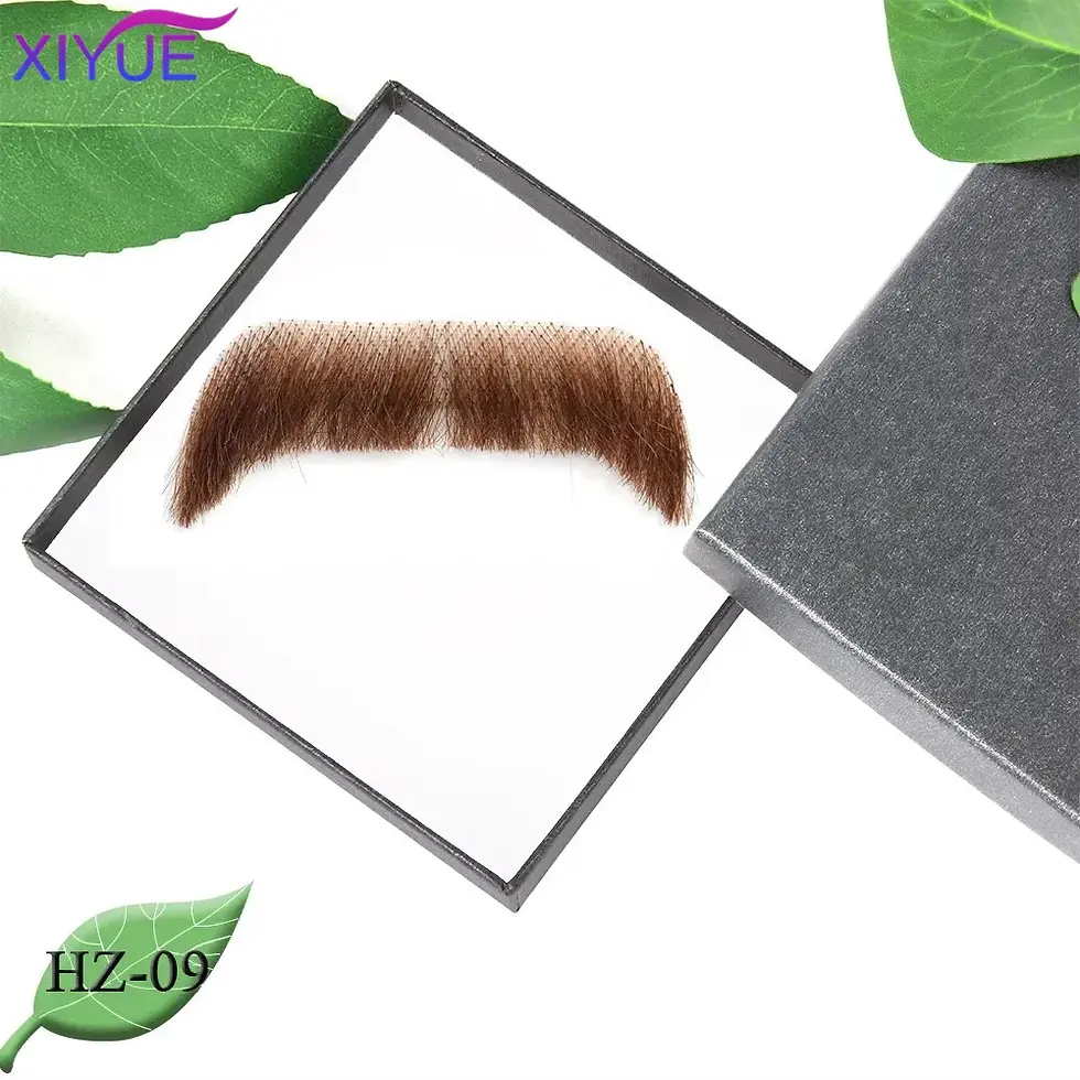 Thumbnail: XIYUE Synthetic Lace Beard Fake Moustache for Men Mustache Hand Made by Real