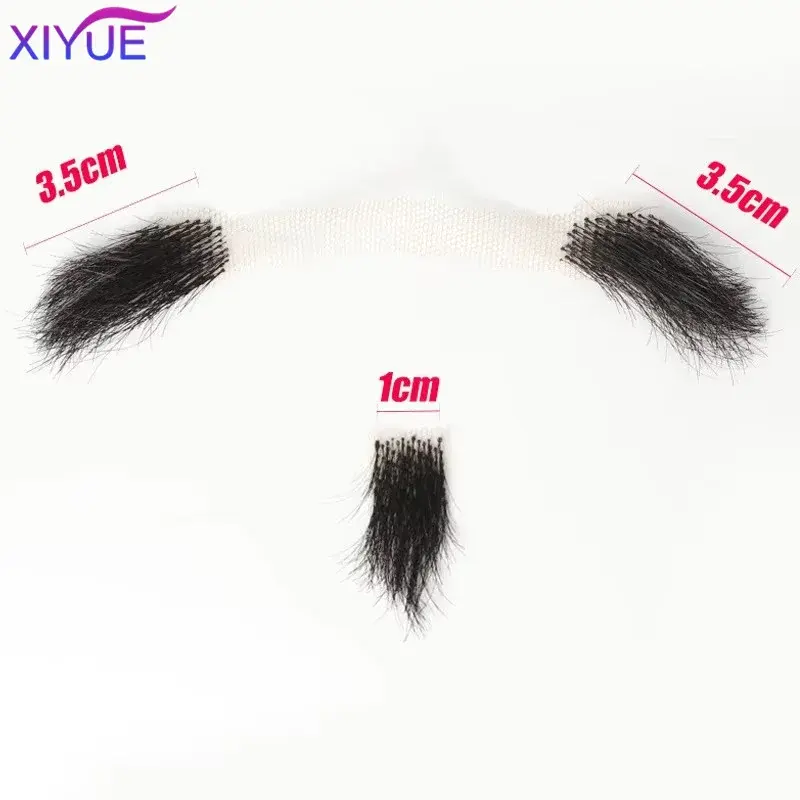 Thumbnail: XIYUE Synthetic Lace Beard Fake Moustache for Men Mustache Hand Made by Real