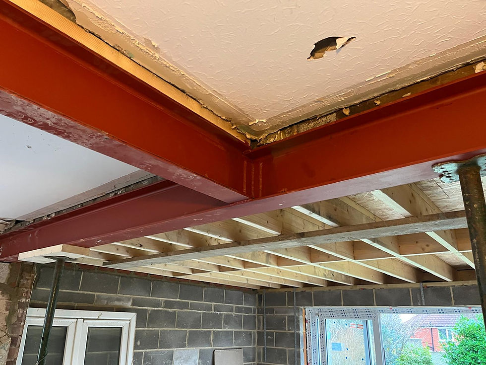 Structural steel beam installation by Ashcott Projects Ltd across West Yorkshire and North Yorkshire