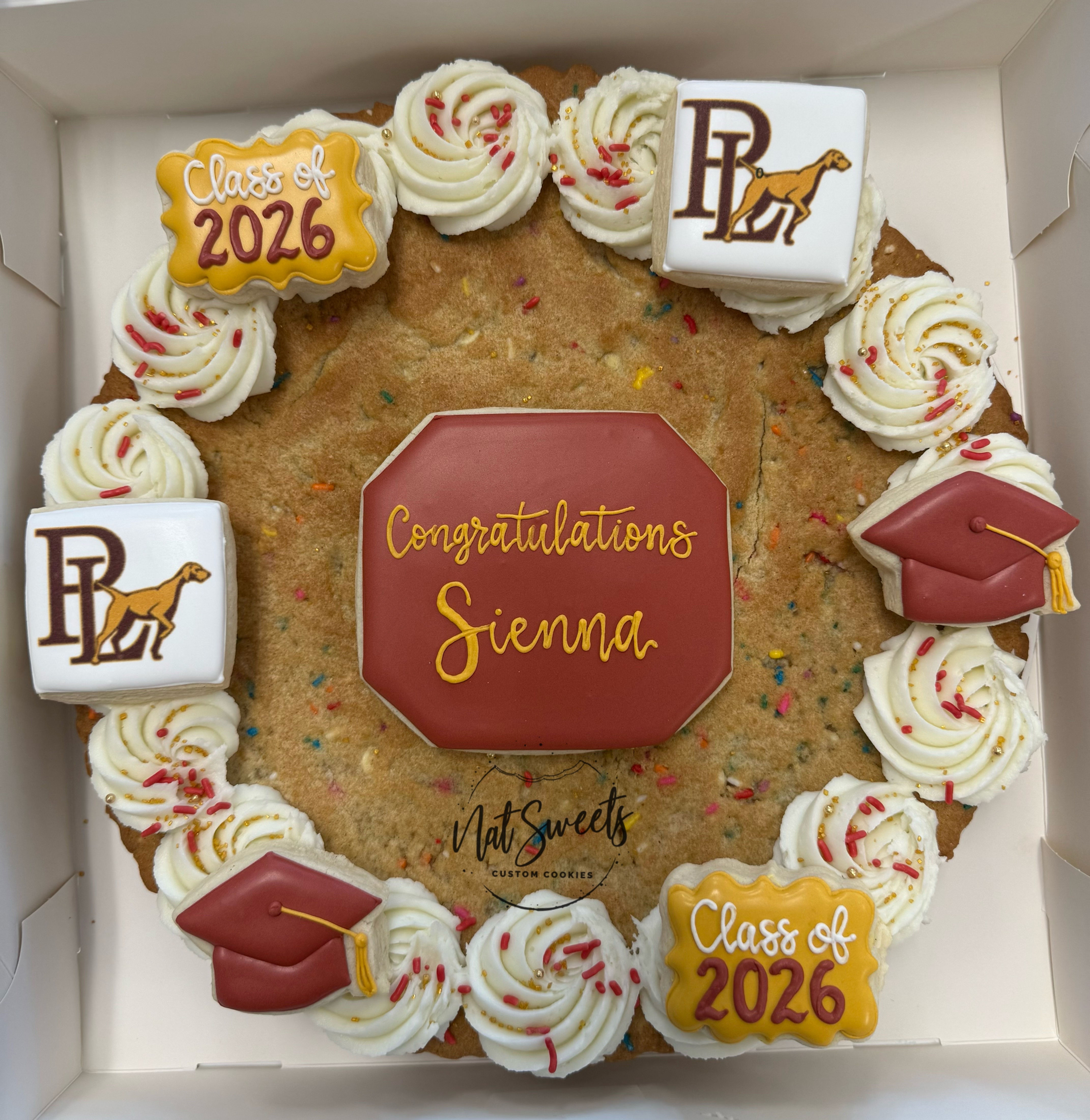 Graduation Cookie Cake - Choose flavor