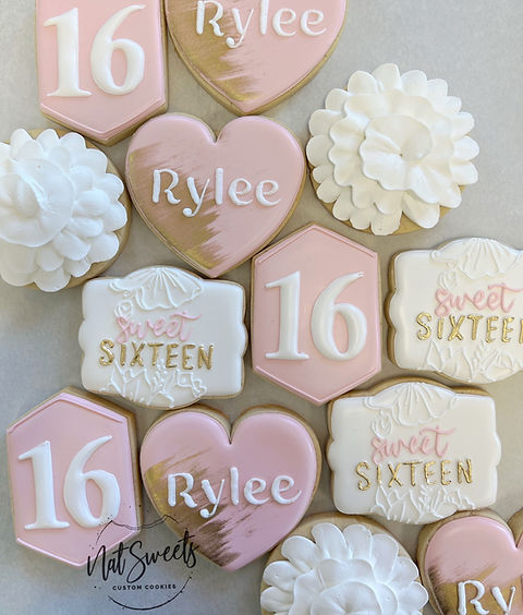 Sweet Sixteen - 2 Dozen | natsweets-cookies