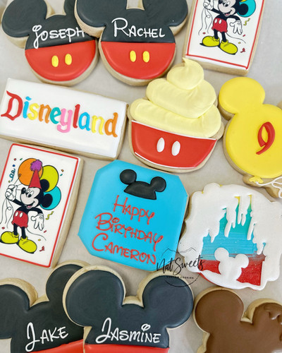 Disney Birthday -2 Dozen | natsweets-cookies