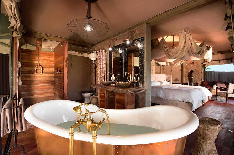 Guest Bath, Somalisa Acacia, Hwange National Park, Zimbabwe