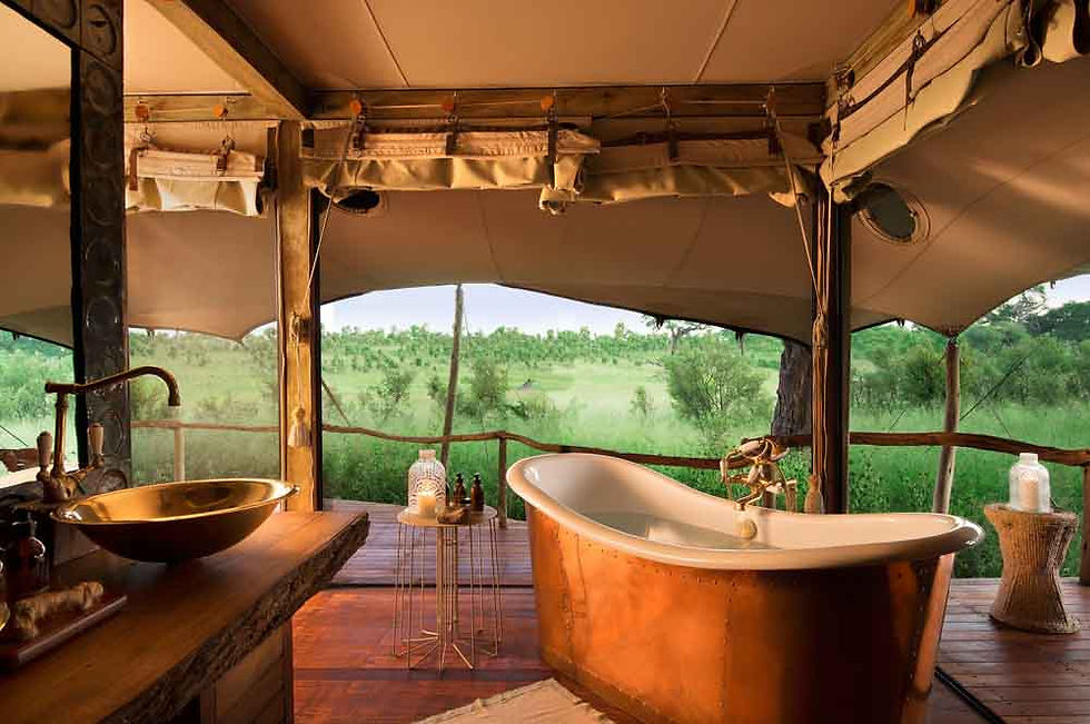 Guest Bathroom, Somalisa Acacia, Hwange National Park, Zimbabwe