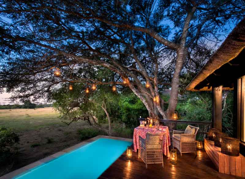 Phinda Vlei Lodge private deck and lap pool