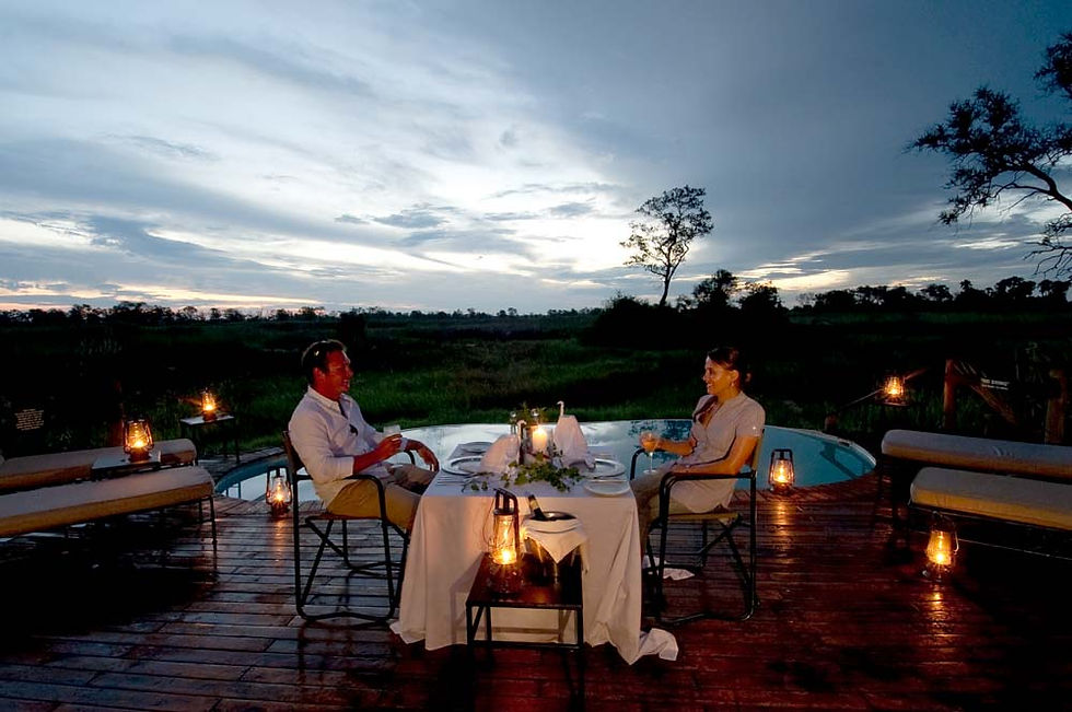Romantic Dining, Baine's Camp, Okavango Delta, Botswana