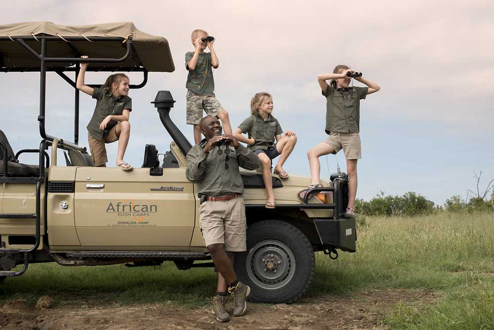 Children's Activities Game Drive, Somalisa Acacia, Hwange National Park, Zimbabwe