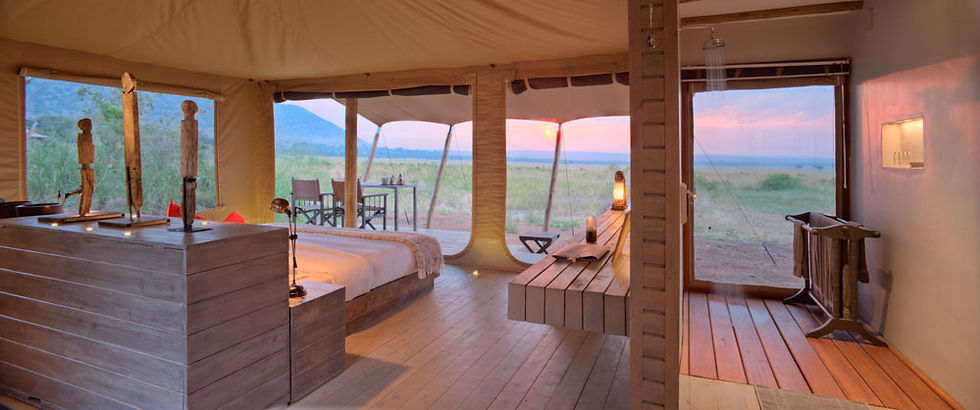 Superior Room interior, Kichwa Tembo Tented Camp, Masai Mara, Kenya