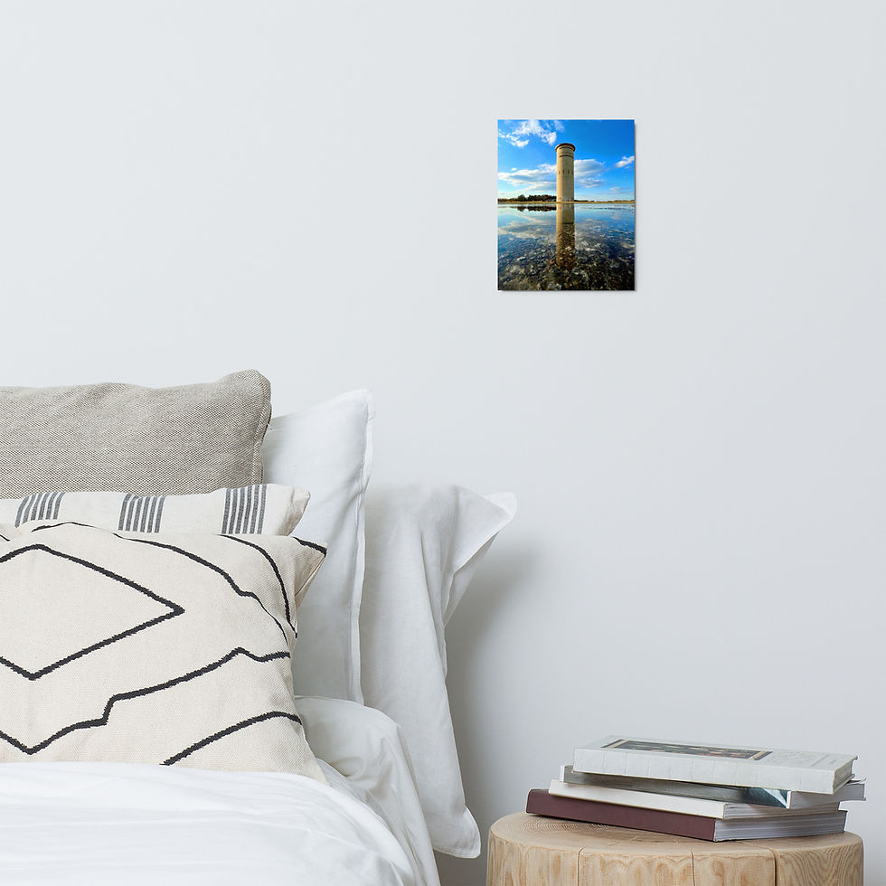 Thumbnail: Watchtower at Indian River Inlet, Delaware - Metal Print by Steve Messina