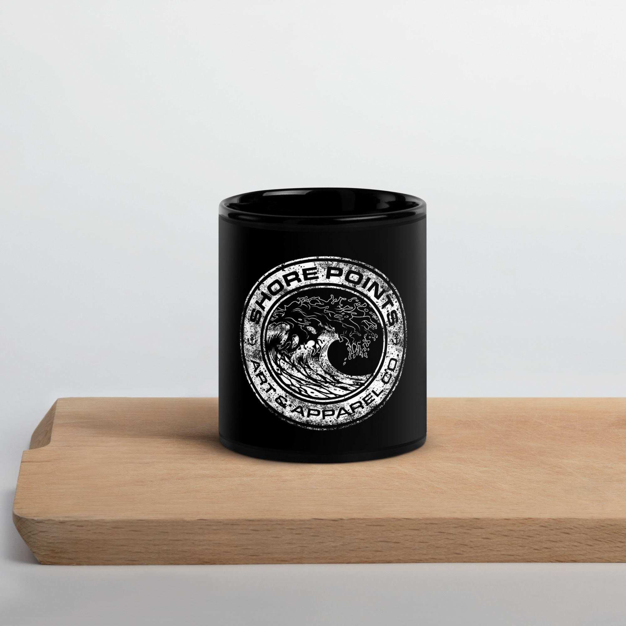 Shore Points - Black Glossy Mug