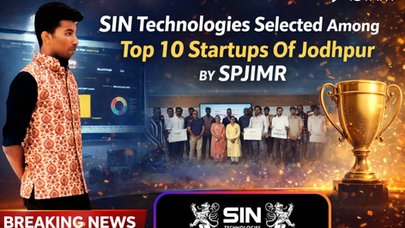 SIN Technologies Named Among Top 10 Startups of Jodhpur at WISE Tech India Pitchathon 2026 by SPJIMR
