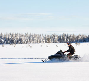 Snowmobile plowing