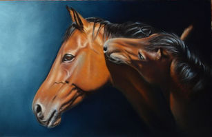 Sandra Redlich, Lola and son, 45x26cm