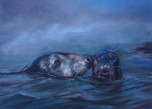 Julie Hodgson, The dawn kiss, 14x10inches