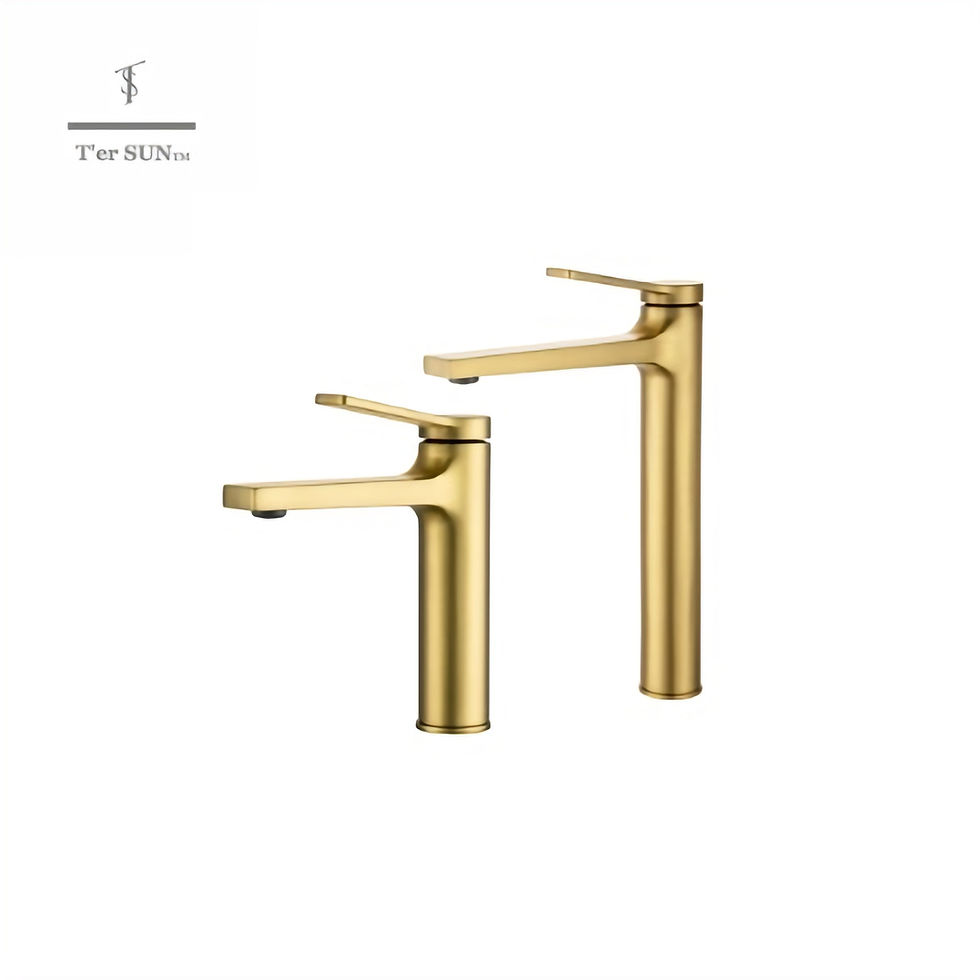 Thumbnail: Brass Square Basin Mixer - Tall