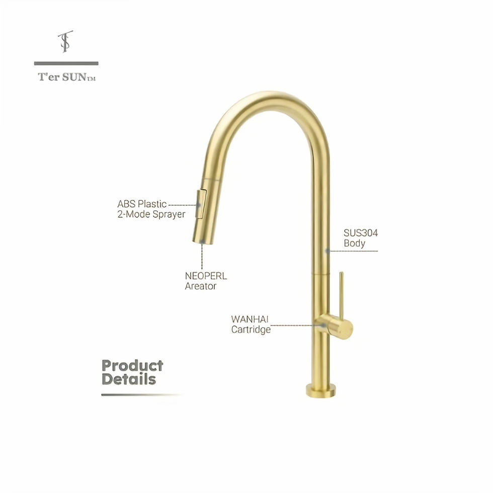 Thumbnail: Brass Pull-Out Sink Mixer