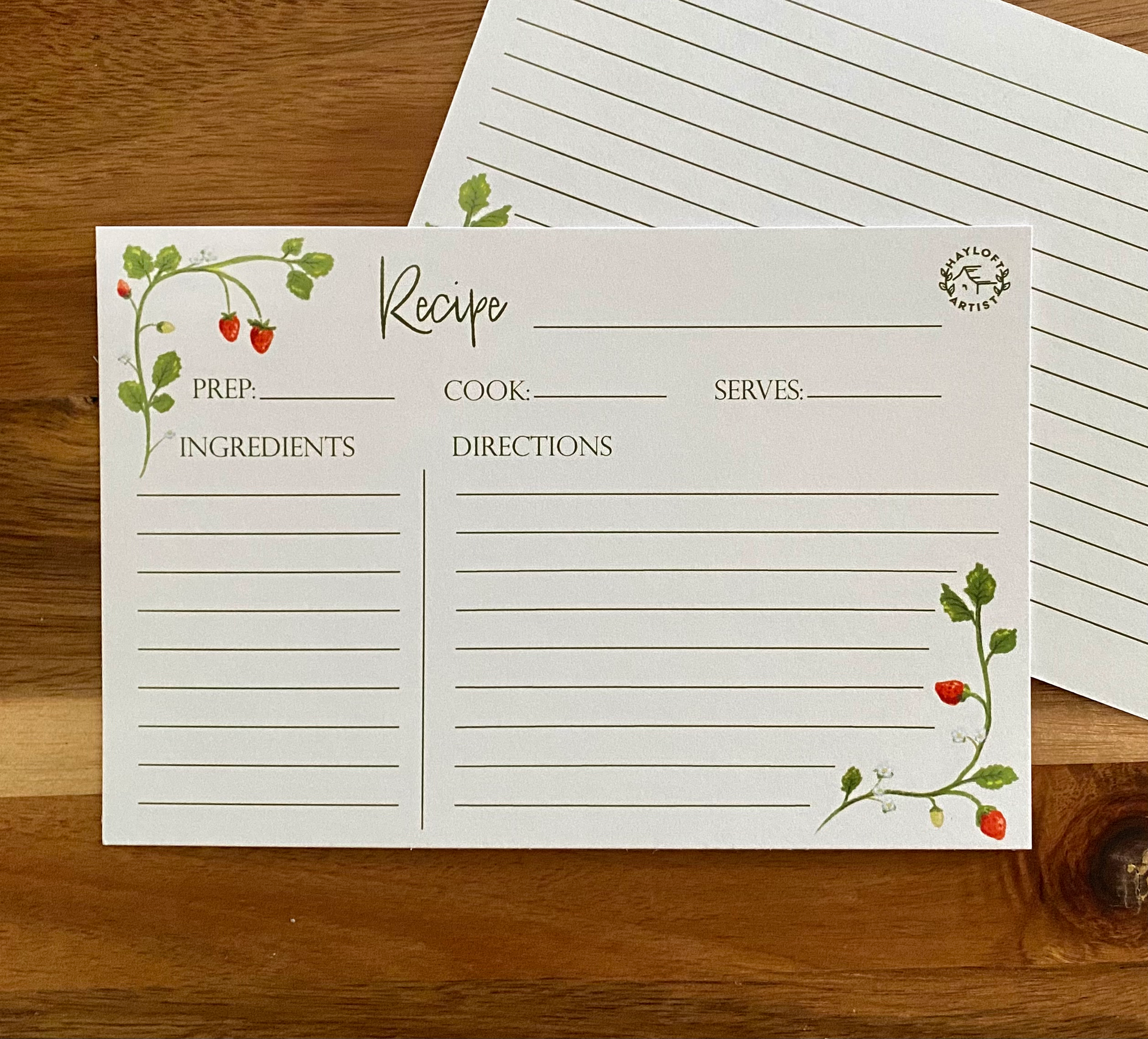 Strawberry Recipe Cards