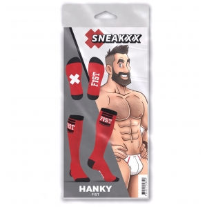 Miniature : Chaussettes Hautes HANKY FIST SneakXX Rouge