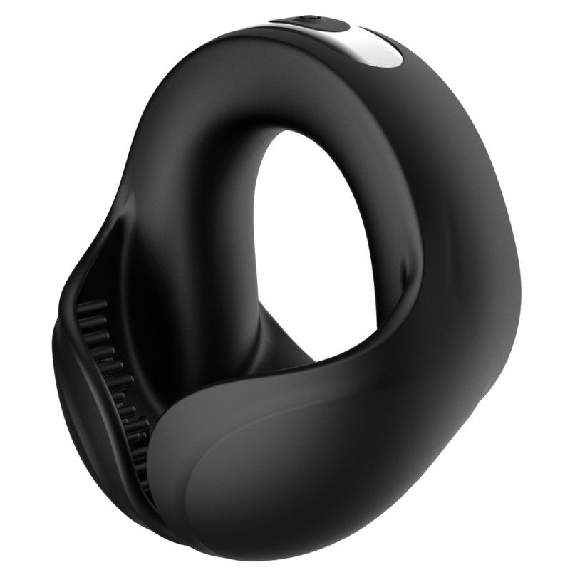 Miniature : Anneau pénien en silicone noir texturé