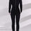 Thumbnail: new plus size three colors pure color seersucker slight stretch long-sleeve zip-