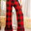 Thumbnail: PLUS FOLD OVER WIDE LEG PLAID PANTS WITH RUFFLED