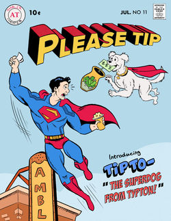 Superman Tip Jar Art