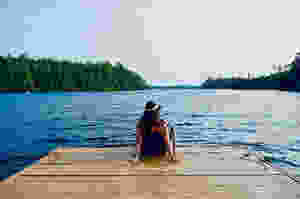 Fin de journée à la Pourvoirie du Lac Blanc