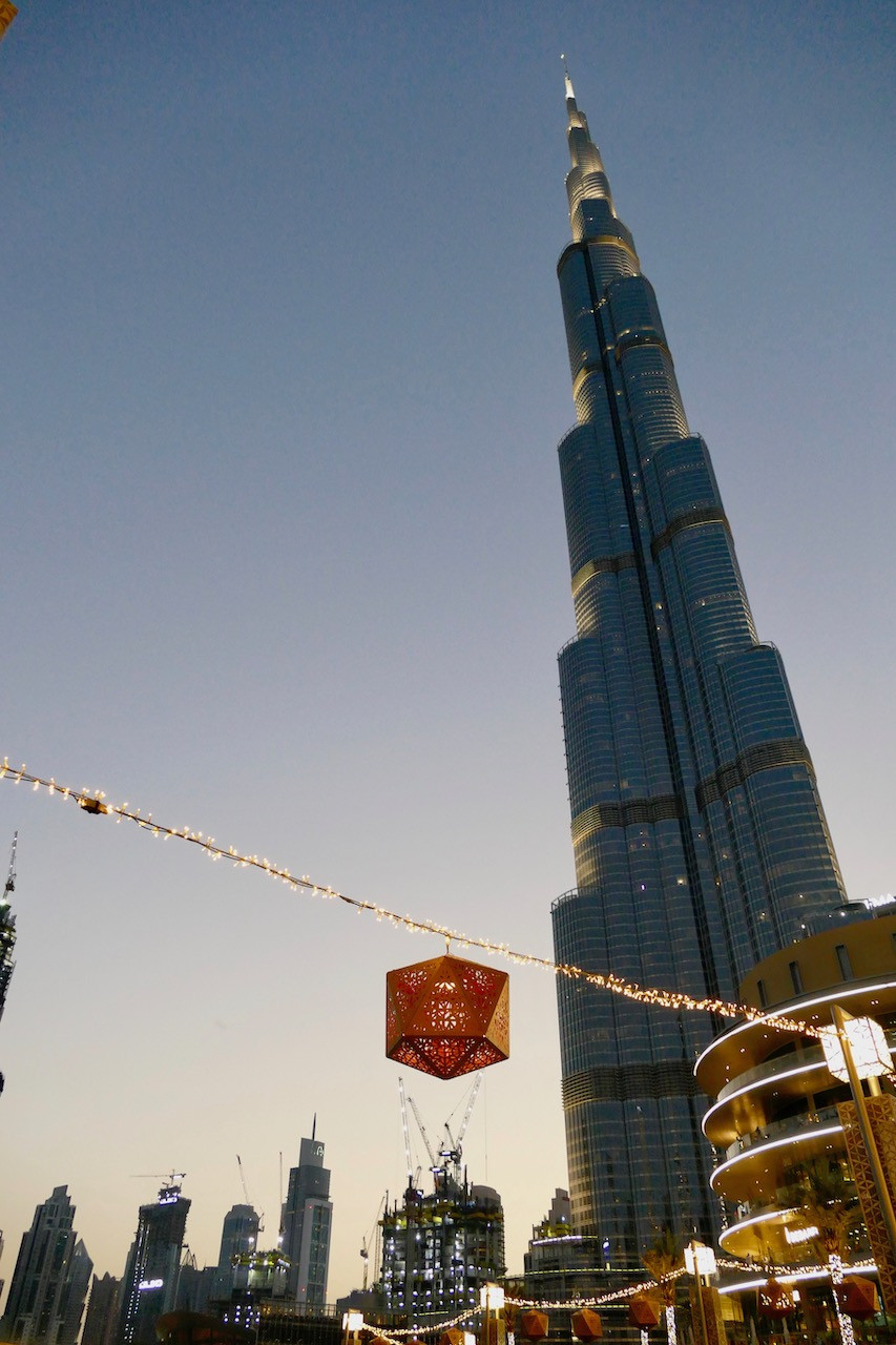 Burj Khalifa à la tombée de la nuit