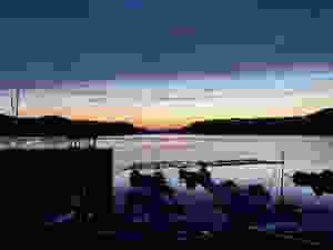Coucher de soleil sur le fjord du Saguenay depuis la Casta Fjord