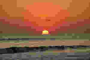 Coucher de soleil devant le Clandestino au Costa Rica