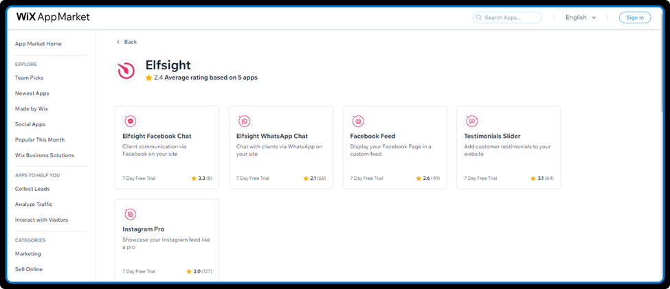 Elfsight is included in the Wix App store, an amazing app. It has outstanding functions and advanced features; you must use this app to grow your brand.
