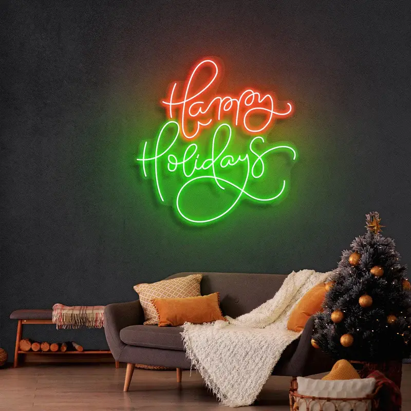 Holiday Neon Signs that we can create for your next Corporate Holiday Party