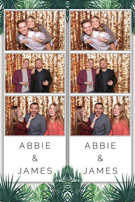 Collage of people and gold backdrop